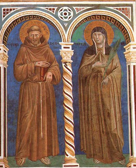 GIOTTO di Bondone Saint Francis and Saint Clare